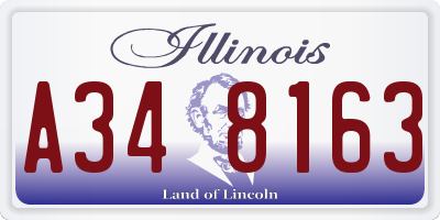 IL license plate A348163