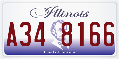 IL license plate A348166