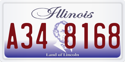 IL license plate A348168