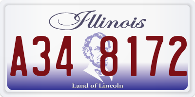 IL license plate A348172