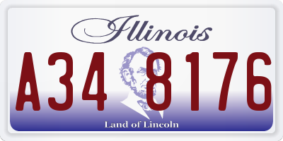 IL license plate A348176