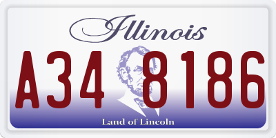 IL license plate A348186