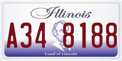 IL license plate A348188