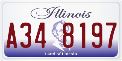 IL license plate A348197