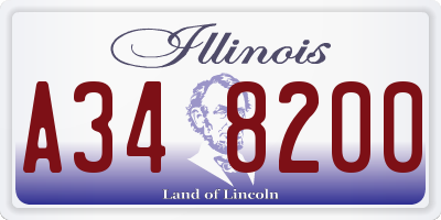 IL license plate A348200