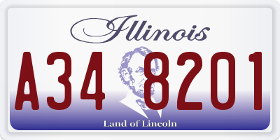 IL license plate A348201