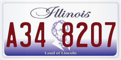 IL license plate A348207