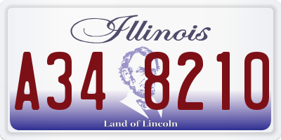 IL license plate A348210