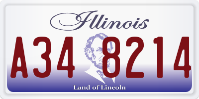 IL license plate A348214
