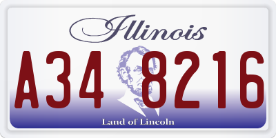 IL license plate A348216