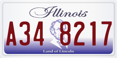 IL license plate A348217