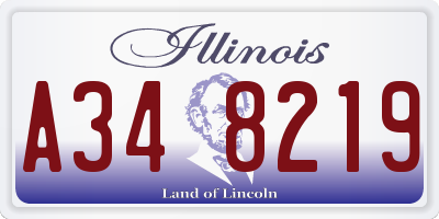 IL license plate A348219