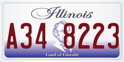 IL license plate A348223