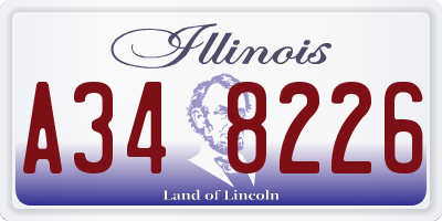 IL license plate A348226