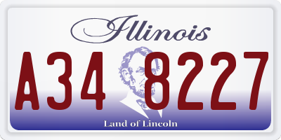 IL license plate A348227