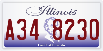 IL license plate A348230