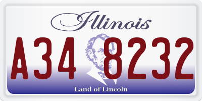 IL license plate A348232