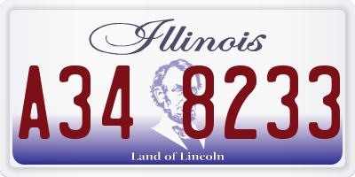 IL license plate A348233