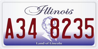 IL license plate A348235