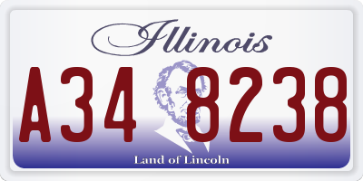 IL license plate A348238