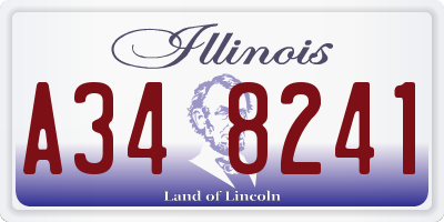 IL license plate A348241