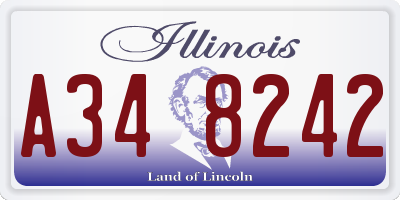 IL license plate A348242