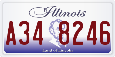 IL license plate A348246