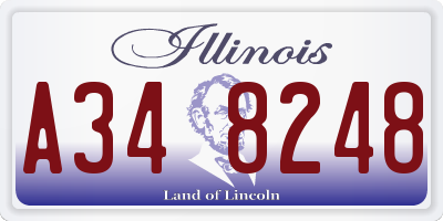 IL license plate A348248