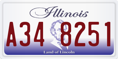 IL license plate A348251
