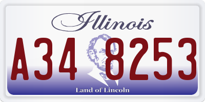 IL license plate A348253