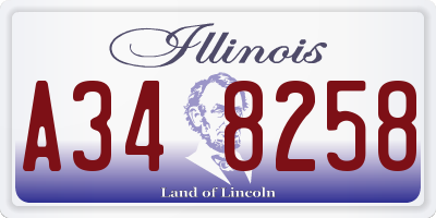 IL license plate A348258