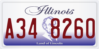 IL license plate A348260