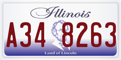 IL license plate A348263