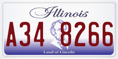 IL license plate A348266