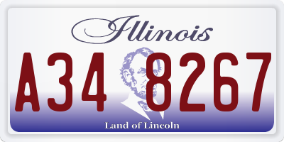 IL license plate A348267