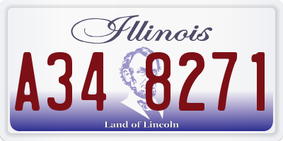 IL license plate A348271