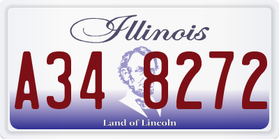IL license plate A348272