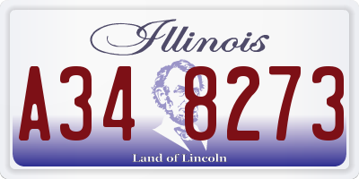 IL license plate A348273