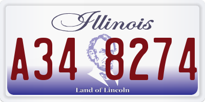 IL license plate A348274