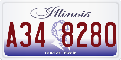 IL license plate A348280