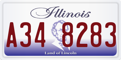 IL license plate A348283