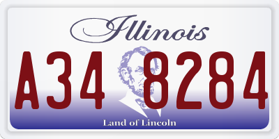 IL license plate A348284