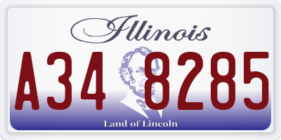 IL license plate A348285