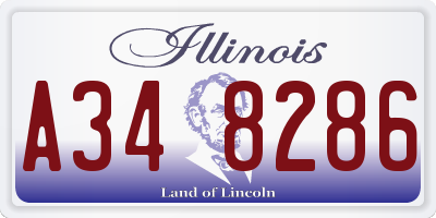IL license plate A348286