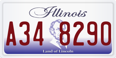 IL license plate A348290