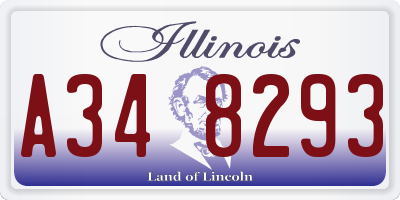 IL license plate A348293