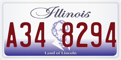 IL license plate A348294