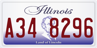 IL license plate A348296