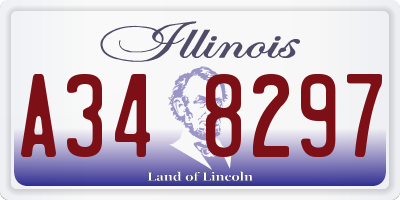IL license plate A348297