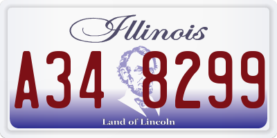 IL license plate A348299